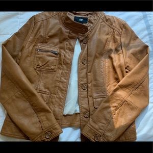 Light brown faux leather jacket